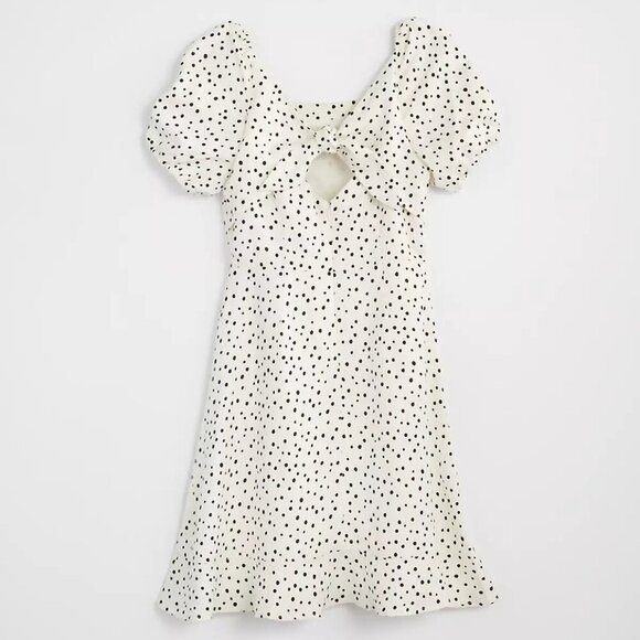 LOFT Polka Dot Puff Sleeve Dress– Size 6 - Picture 6 of 7